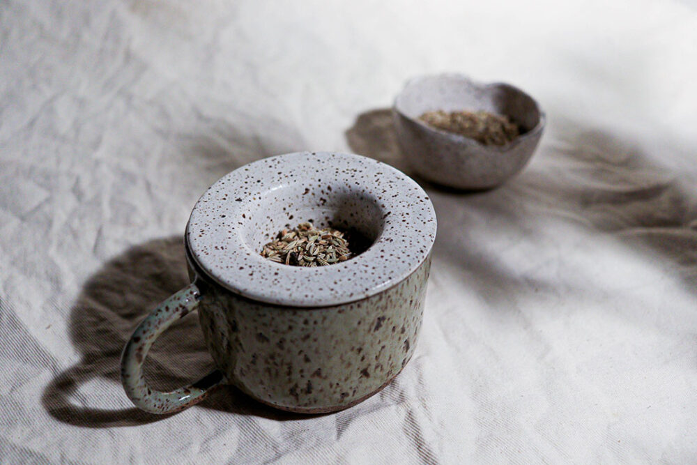 Infusor para Chá Dálmata Branco