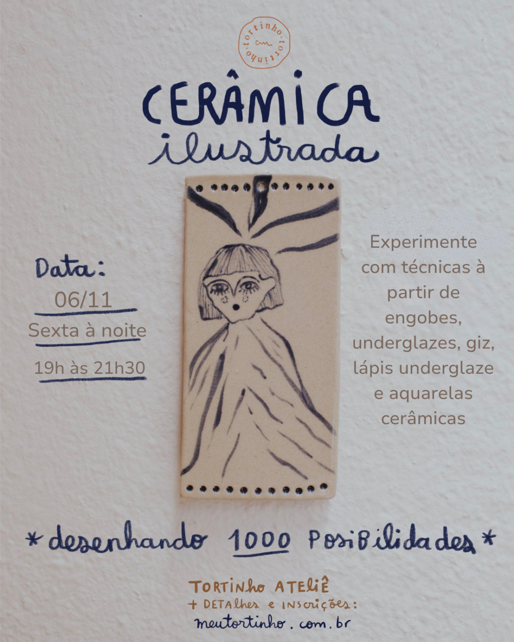 Oficina ilstração Cerâmica ilustrada - Desenhando e desbravando materiais - 06/11/26